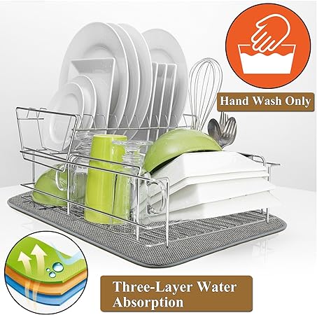 Buy Dish Drying mat for Kitchen Water Absorbent mat Drying mat for