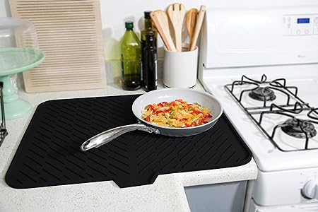 Silicone Dish Hygienic Sturdy Compact Easy to Clean Drying Mat with Bu –  Modern Rugs and Decor