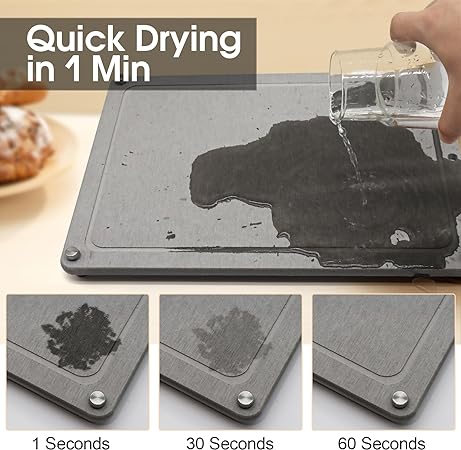 Fast Drying Stone Dish Drying Mats for Kitchen Counter, Diatomaceous E –  Modern Rugs and Decor