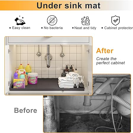 Under Sink Silicone Mat for 36 Sink Base Cabinets
