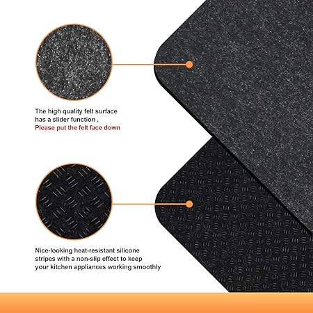 Silicone Heat Resistant Mat Set of 2 , Nonslip Silicone Mats for Kitchen Counter, Countertop Protector, Kitchen Counter Mat, Heat Resistant, Baking