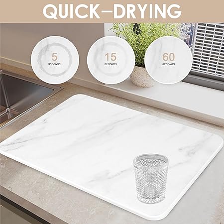 Quick Drying Diatomaceous Earth Ultra Absorbent Dish Stone Dish Drying –  Modern Rugs and Decor