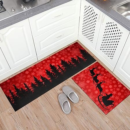 Fall Gnome Kitchen Mat Set of 2 Non Slip Thick – Modern Rugs and Decor