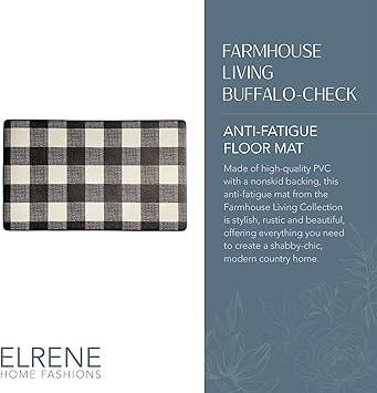 Farmhouse Living Rustic Comfort Anti-Fatigue Kitchen Mat, 18 X 30