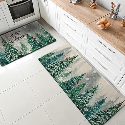 1pc Long Kitchen Carpet Nordic Pattern Decorative Entry Carpet