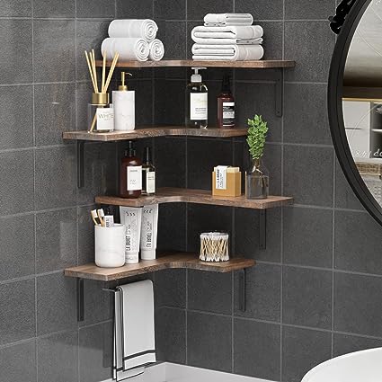 Perfect floating Corner shelves for the shower! In my “bathroom” list!, shower  caddy