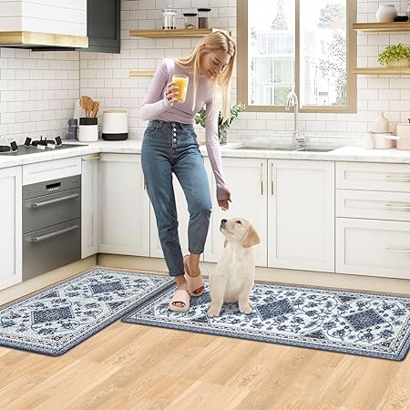 ASPMIZ Kitchen Mat Cushioned Anti-Fatigue Floor Mat, Bohemian