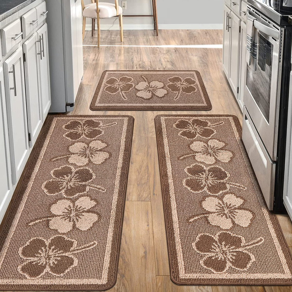 Ribbed Entry Carpet Mat - 3 x 5', Brown - ULINE - H-3110BR