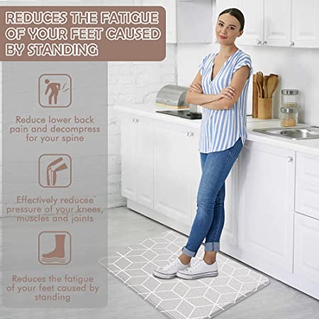 Kitchen Rugs Mat Anti Fatigue Comfort Cushion Floor Mats, Non Slip  Waterproof Kitchen Mats, Suitable for Kitchen, Laundry, Bathroom, Living  Room, 30.3