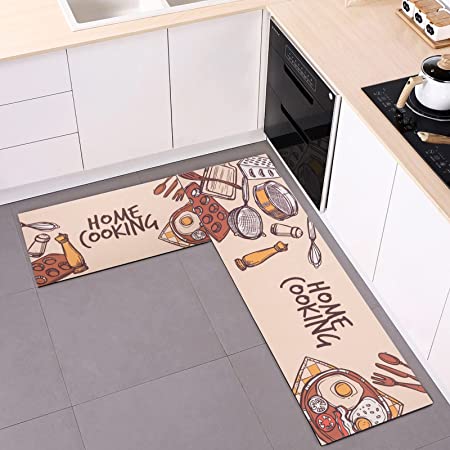 Tosuoka Kitchen Mat 2 Pieces Cushioned Anti Fatigue Kitchen Mats for F –  Modern Rugs and Decor