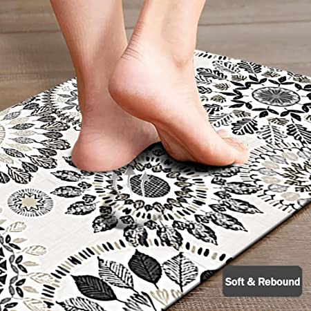 2 Pieces Thick Cushioned Kitchen Floor Mats Set Heavy Duty - Cooking, –  Modern Rugs and Decor
