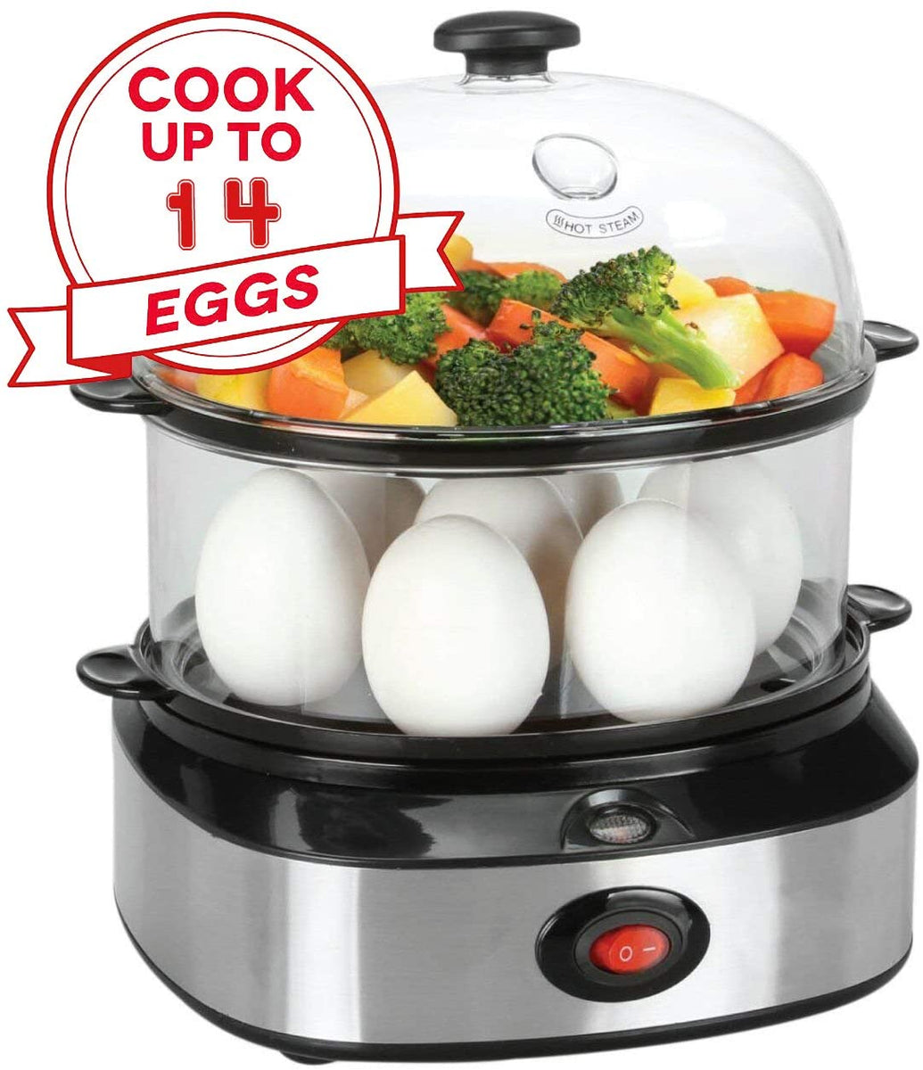Electric Egg Cooker Steamer w/ Auto-Off Hard Egg Boiler for 7 Eggs  Food-grade 