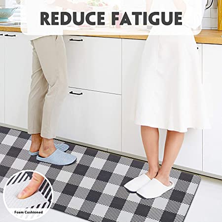 Rempry Kitchen Rugs and Mats Set of 2, Cushioned Anti Fatigue
