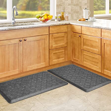 Kitchen Rug/Anti Fatigue Mat Waterproof No-Slip Cushioned Kitchen Floor Mat  Memory Foam Kitchen Rugs Set, Comfort Standing Mats for Home, Sink