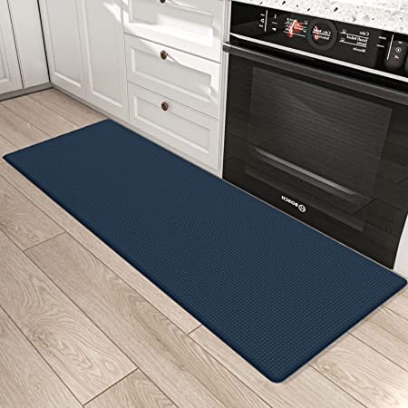 Kitchen Mat Cushioned Anti Fatigue Kitchen Rugs Waterproof Non-Slip Comfort Standing  Mat for Kitchen, Floor, Office, Sink, Grey, 17x95 