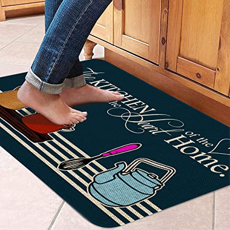 AUTODECO Kitchen Mats and Rugs Set of 2 - Cushioned Anti-Fatigue