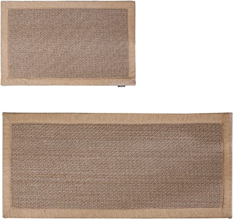 KIMODE Kitchen Mats 20x32,Non-Slip Washable Farmhouse Kitchen  Rugs,Absorbent Natural Kitchen Mats for Floor Front of Sink,Beige Durable  Standing