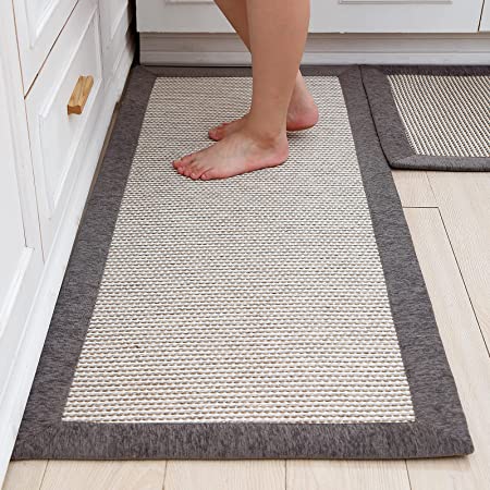 Kitchen Rugs and Mats Non Skid Washable Set of 2 PCS Absorbent
