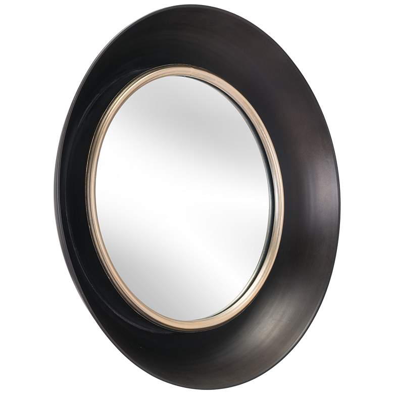 Zuo Modern Luna Black Round Mirror