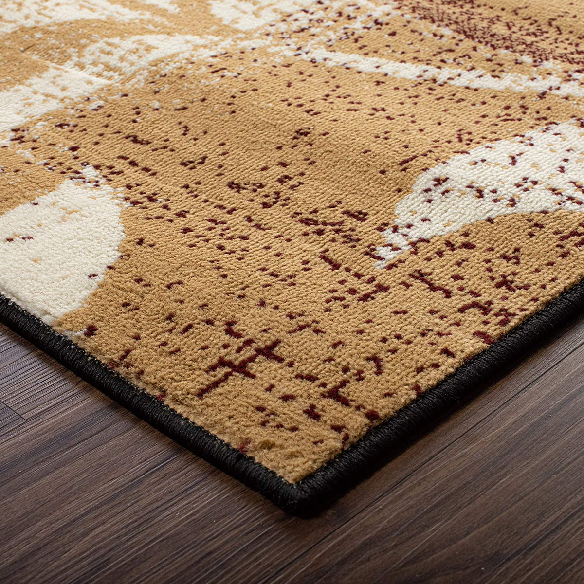 Area rug Newprt #52 Modern burgundy gray soft pile size option 2x3