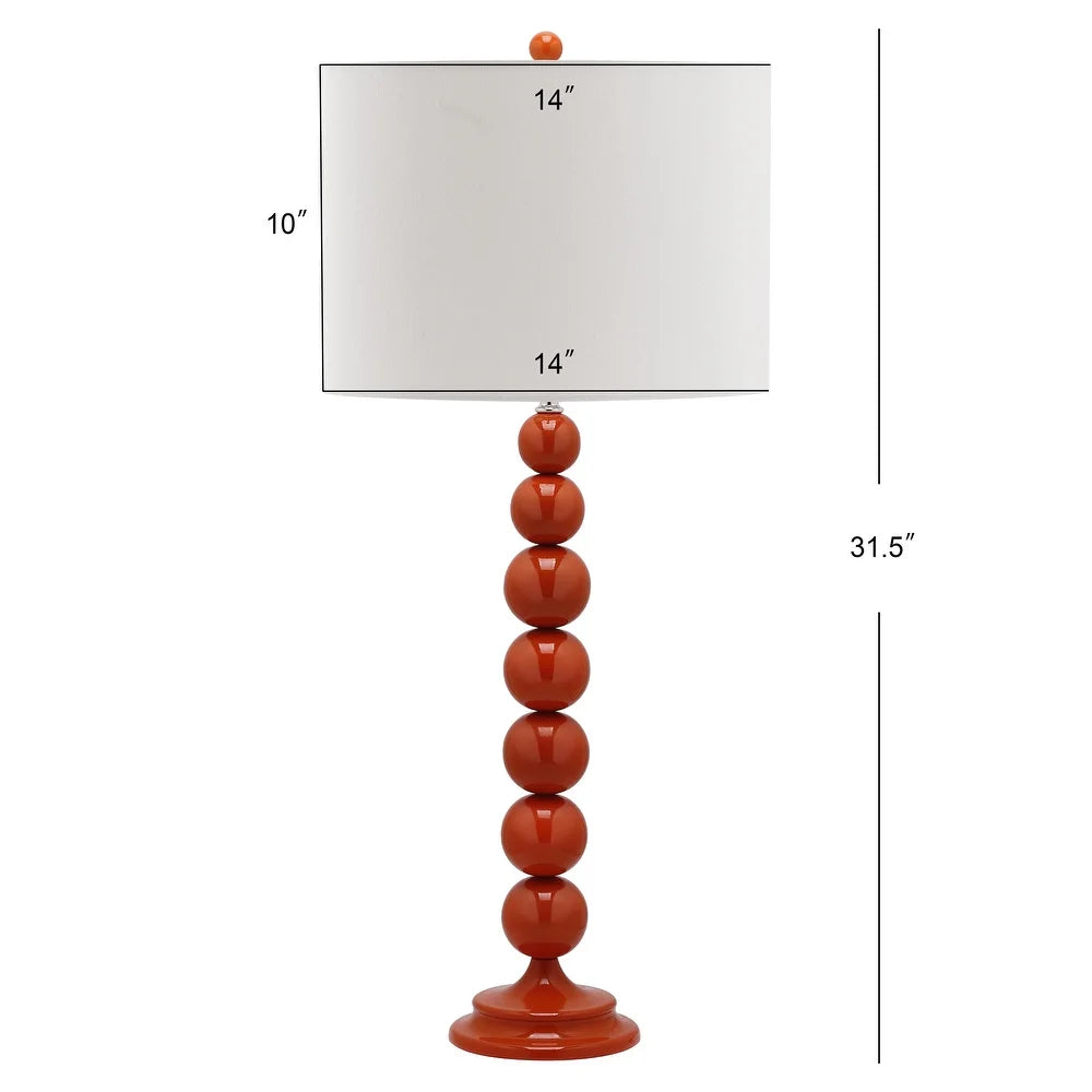 Lighting 31-inch Jenna Stacked Ball Orange Table Lamp (Set of 2