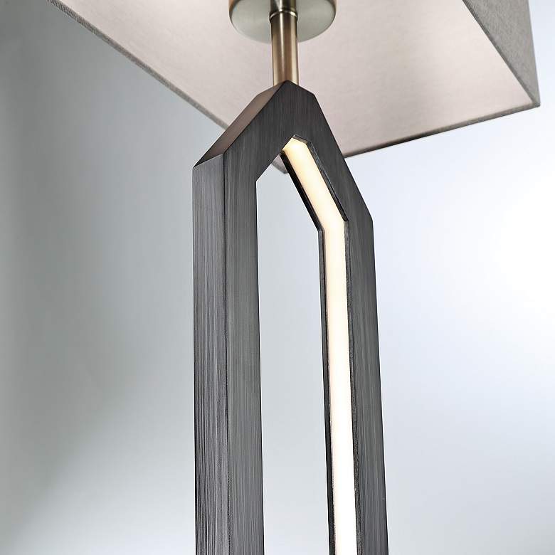 Desmond Charcoal Gray Floor Lamp w/ LED Night Light – Modern Rugs and Decor
