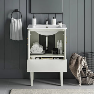 Roberto 24" Bathroom Vanity with a Full Lacquer Finished Base