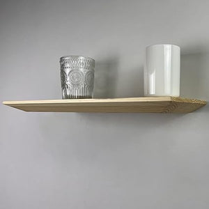 Wood Floating Shelves Wall Mounted Shelf, Display Ledge for Laundry, Kitchen, Bath, Dorm, Set of 3