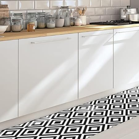 Non-Slip and Washable Vinyl Kitchen Runner 100% Made in Italy