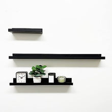 Floating Shelf Wall Mounted - Modern Industrial Metal Channel Ledge Black, 36 inch