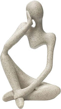 prosfalt Sandstone Resin Thinker Style Abstract Sculpture Statue Collectible Figurines Home Office Bookshelf Desktop Decor(Sandstone - Think Deeply)