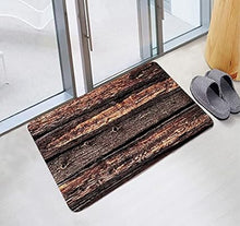 Dark Brown Old Wooden Board Print Memory Foam Bath Rugs and doormats Non Slip Absorbent Super Cozy Flannel Bathroom Rug Carpet 24 x16 inches