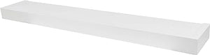 515663 Modern 36" Floating Shelf Holds up to 25lbs, Easy Tool-Free Dry Wall Installation, Flat, eCommerce Packaging, White