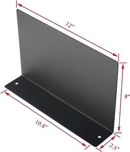 L-Shaped Black Metal Floating Shelf Modern Heavy Duty Wall Mount Shelf 8inch*12inch 1 Pack