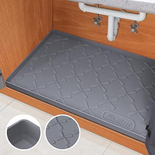 Under Sink Mat for Kitchen Waterproof, 34" x 22" Silicone Under Sink Liner, Up to 3.3 Gallons Liquid, Kitchen Bathroom Cabinet Mat-Fits 36'' Stand Cabinets