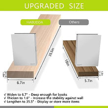 Floating Shelves for Wall Decor, Bedroom Bathroom Storage, 2-Pack(30"×6.7"×1.6", Burlywood)