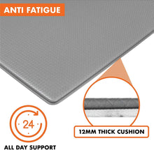 Anti Fatigue Reversible Cushioned Memory Foam Kitchen Rug Pad, 32x17 (Marble Gray)