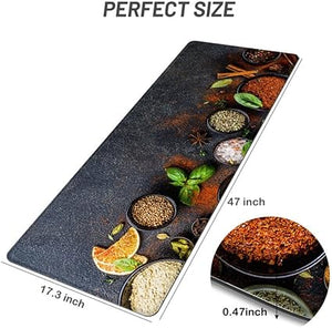 Anti Fatigue Mats for Kitchen Floor Cushioned, Non Skid Washable Memory Foam Kitchen Rugs and Mats for Bedroom, Office, Sink, Laundry