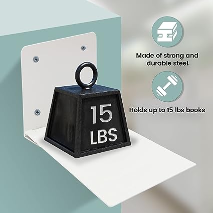 Floating Bookshelf Invisible Concealed Bookcase Holder Heavy Duty