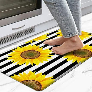 Anti Fatigue Mats for Kitchen Floor Cushioned, Non Skid Washable Memory Foam Kitchen Rugs and Mats for Bedroom, Office, Sink, Laundry