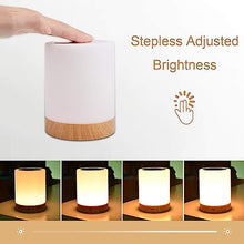Touch Lamp for Bedrooms with Rechargeable Internal Battery Dimmable 2800K-3100K Warm White Light & Color Changing RGB