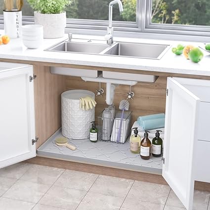 under Sink Mat Kitchen & Bathroom Cabinet Liner, 34 X 22