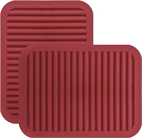 Rectangle Heat Resistant Silicone Trivet Mat Kitchen Non Slip Pot Pan Pad  Holder