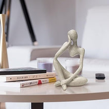 prosfalt Sandstone Resin Thinker Style Abstract Sculpture Statue Collectible Figurines Home Office Bookshelf Desktop Decor(Sandstone - Think Deeply)