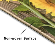 Sets 2 Piece - 3 Sunflower on The Wooden Table Doormat Pad Sets (15.7" x 23.6"+15.7" x 47.2")