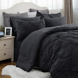 Queen Comforter Set - 7 Pieces, Bed in a Bag with Flat Sheet and Fitted Sheet, Pillowcases & Shams