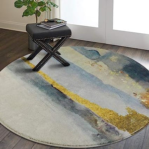 Faux Wool Non-Slip Accent Distressed Throw Rugs