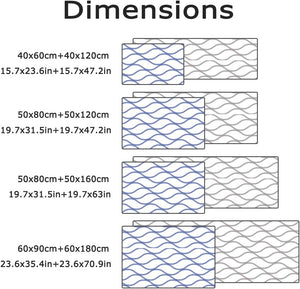 Sets 2 Piece - 3 Sunflower on The Wooden Table Doormat Pad Sets (15.7" x 23.6"+15.7" x 47.2")