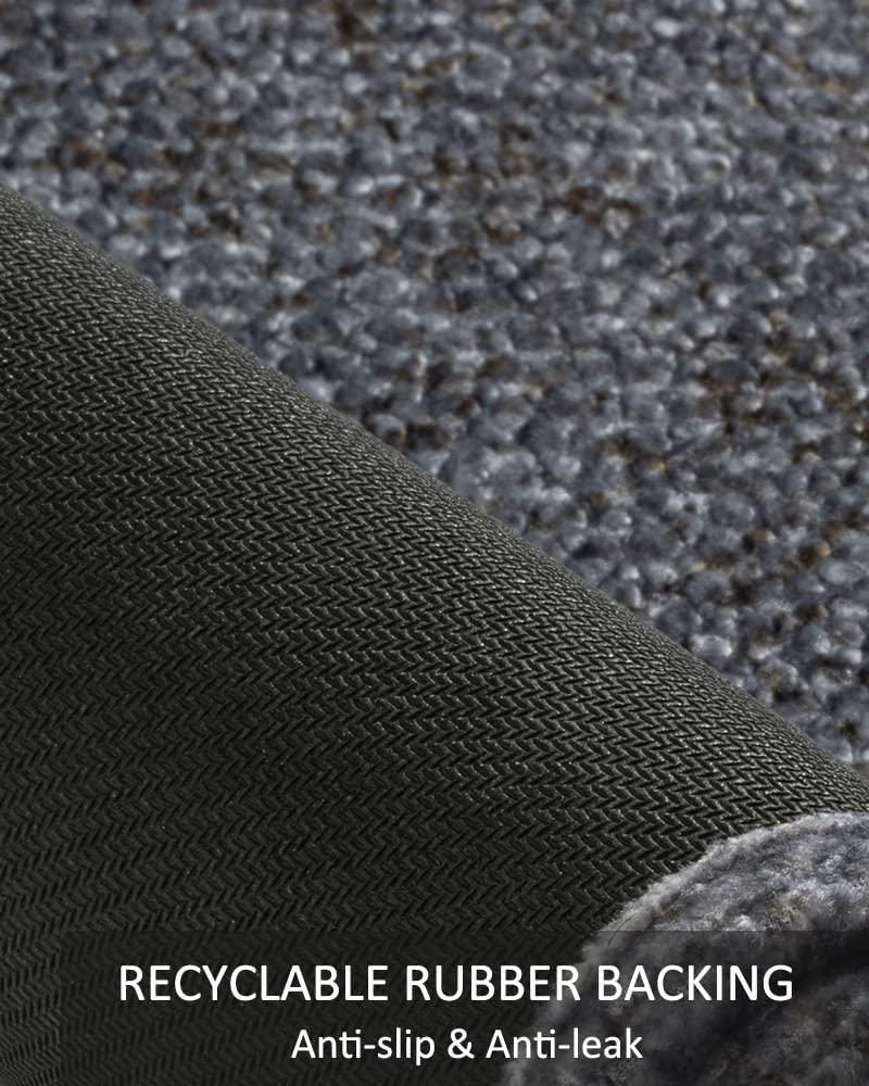 rubber backed flocking fabric kitchen rug non slip foamed neoprene