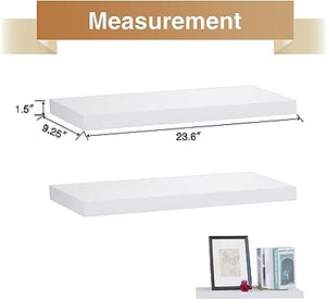 36" Floating Shelves for Bathroom, Bedroom, Kitchen, Living Room, Laundry Room, Wall Storage, Book, Photo Display, Set of 2